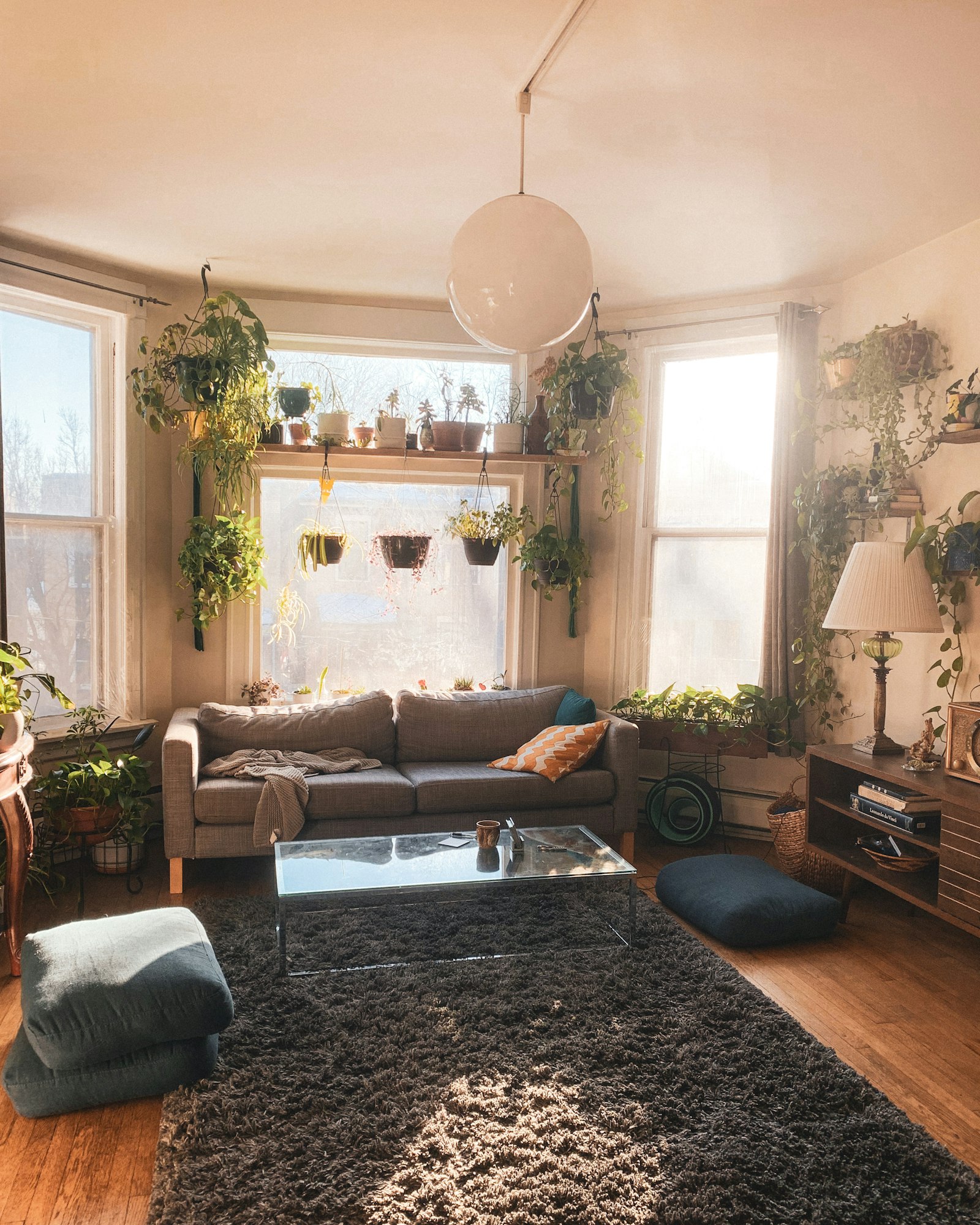 A bright shared common area